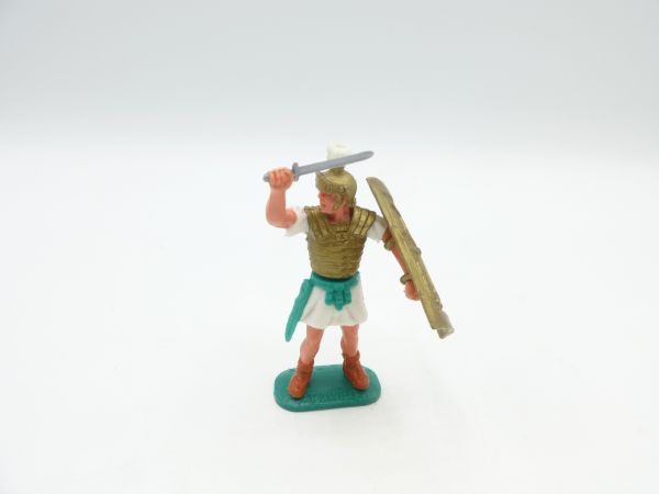 Timpo Toys Römer stehend, weiß, Schwert oben haltend