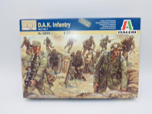 Italeri 1:72 D.A.K. Infantry WW II, No. 6099 - orig. packaging, on cast