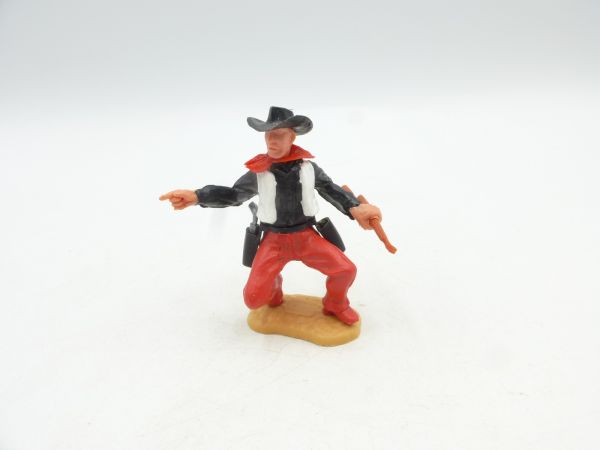 Timpo Toys Cowboy crouching, with rifle, pointing, nice combination