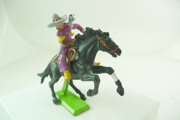 Britains Deetail Mexican riding, lunging with sabre, purple - rare horse