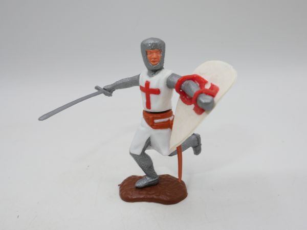 Timpo Toys Crusader 2nd version sword sideways - nice base plate
