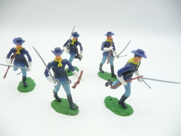 Elastolin 5,4 cm 5 Union Army Soldiers standing - nice set