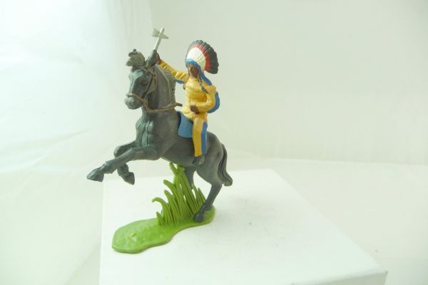 Britains Swoppets Indian chief on horseback with tomahawk (made in HK) - brand new