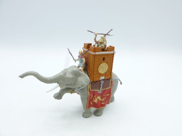 War elephant with basket + 2 warriors + 1 rider / guide