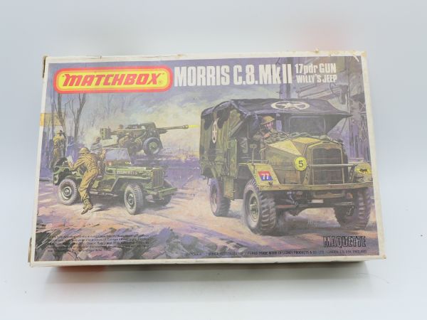 Matchbox 1:76 Morris C.8 Mk II 17 pdr Gun Willy's Jeep PK 172
