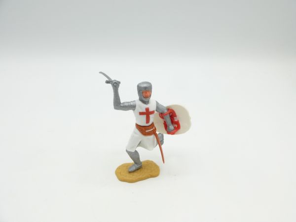 Timpo Toys Kreuzritter 2. Version laufend mit Schwert ausholend