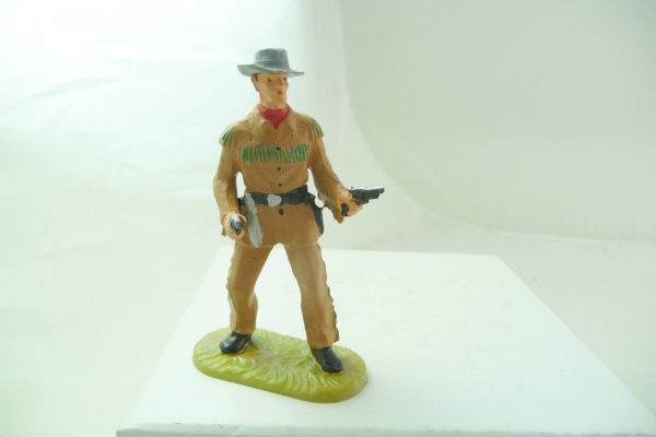 Elastolin 7 cm Cowboy with 2 pistols, No. 6970 - collector's painting