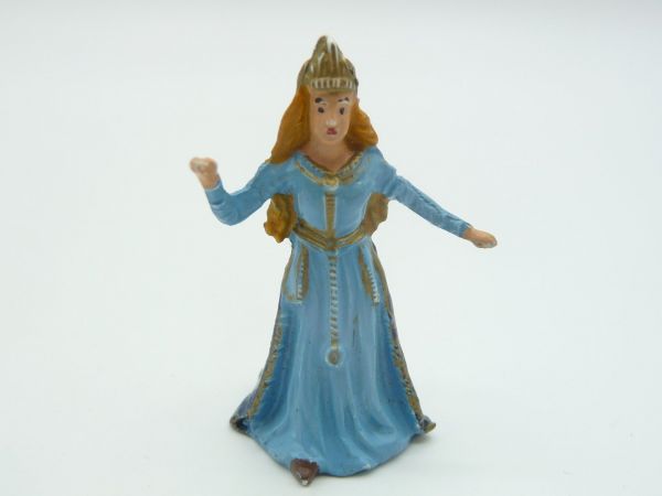 Merten 4 cm Prinzessin mit hellblau/goldenem Kleid + langen Haaren