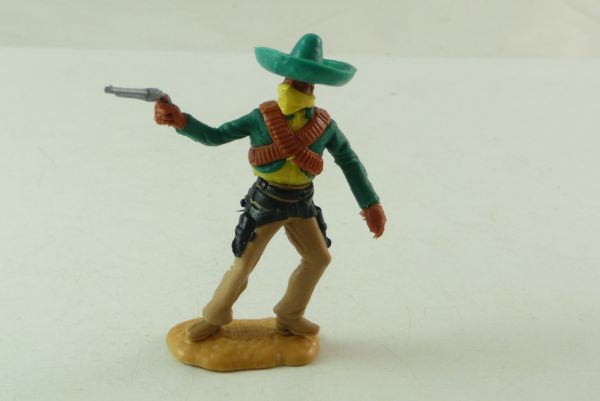 Timpo Toys Mexican bandit (original), firing with pistol, green/yellow