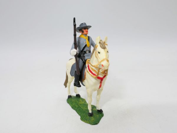 Bürgerkrieg: Südstaatler / Offizier zu Pferd, Gewehr seitlich (4 cm)