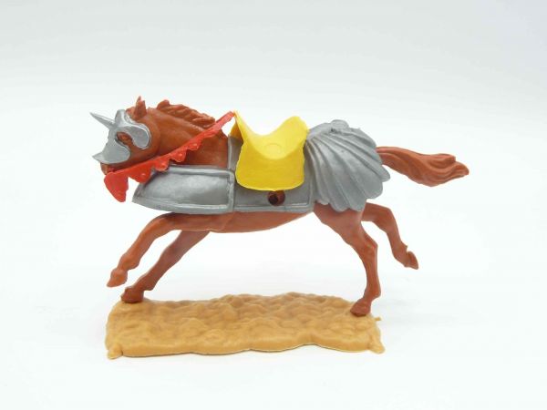 Timpo Toys Armoured horse, medium brown
