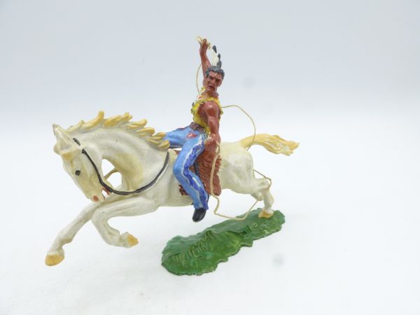 Elastolin 7 cm Indianer zu Pferd mit Lasso, Nr. 6846