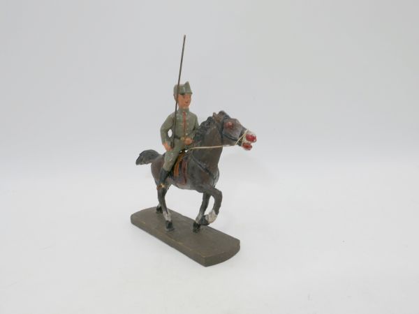 Elastolin compound Soldier on horseback - very good age-appropriate condition