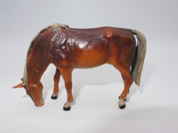 Elastolin Horse grazing, brown, No. 3812 - early painting 2