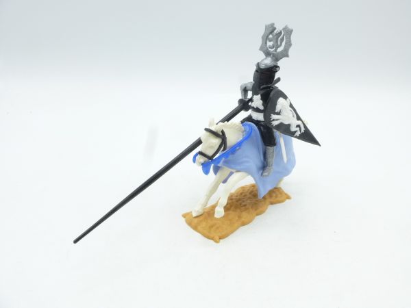 Timpo Toys Visor knight / Tournament knight with lance, black/white