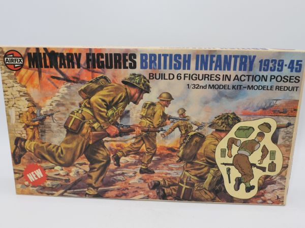 Airfix 1:32 British Inf. 1939-45 Multipose Figures, Nr. 4585-8 - OVP, am Guss