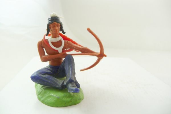 Elastolin 7 cm Indian sitting with arrow + bow