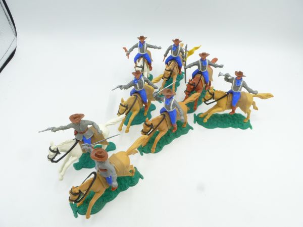 Timpo Toys Südstaatler 1. Version zu Pferd (8 Figuren) - kompletter Satz