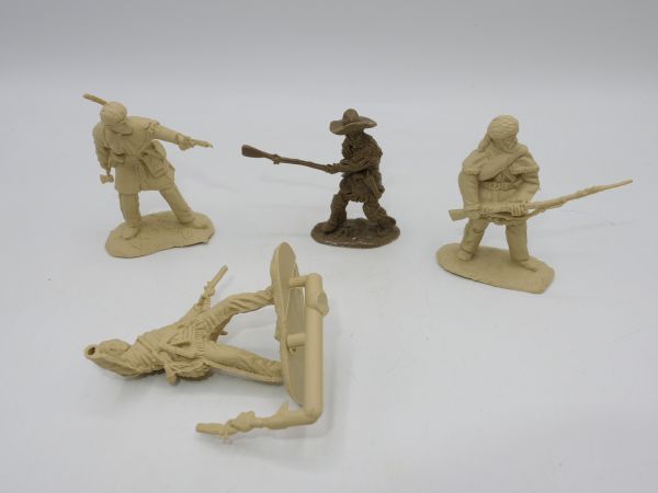 Conte Collectibles 1:32 4 Trappers / Karl May figures (blanks)