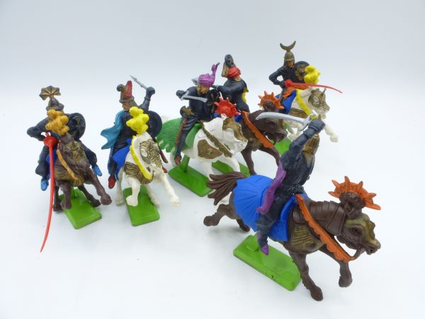 Britains Deetail Saracens on horseback (6 figures) - set incl. 2 rare figures