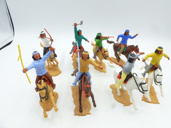 Timpo Toys Apachen reitend (8 Figuren) - schöner Satz