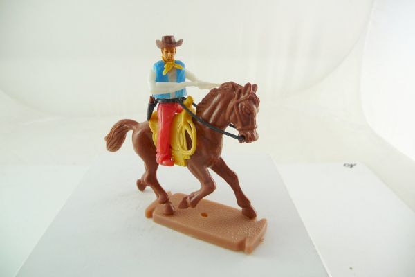 Plasty Cowboy riding with firing with rifle - top condition