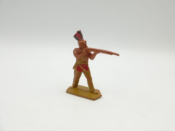 Lone Star Indianer (Irokese) Gewehr schießend - seltene Figur, Zustand s. Fotos