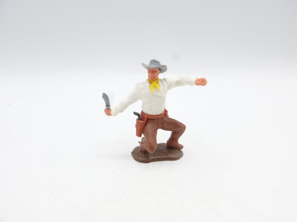 Timpo Toys Cowboy 2. Version gehockt mit Messer - tolle Kombi