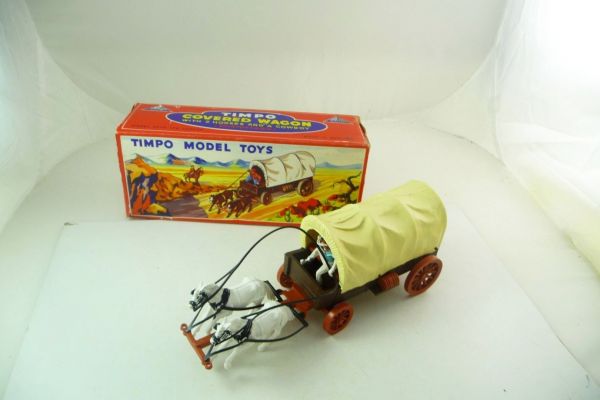 Timpo Toys Covered wagon 1st version - orig. packaging, rare box, carriage brand new