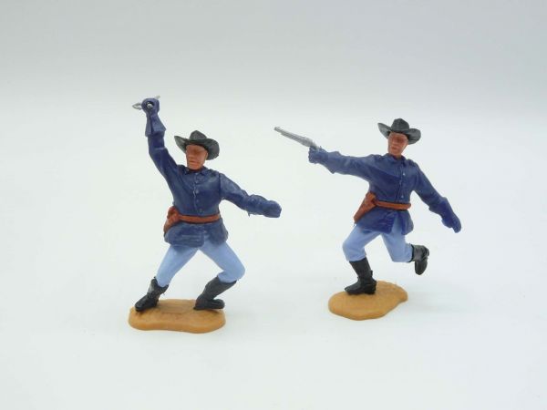 Timpo Toys 2 Union Army officers 2nd version in different positions