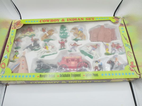 Giant Cowboy + Indian set - figures unused