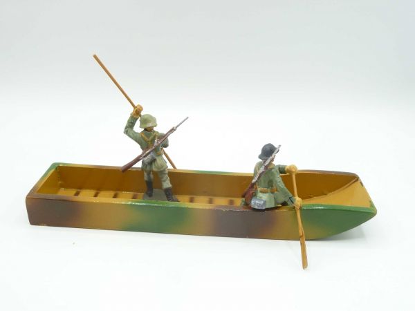 Elastolin Masse Great boat with 2 soldiers - boat probably replica