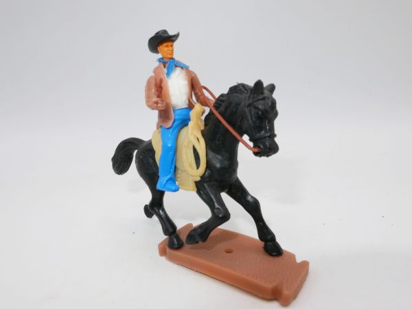Plasty Cowboy zu Pferd mit Pistole