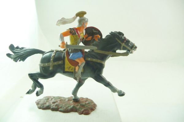Elastolin 7 cm Master on horseback with sword, No. 8450 - great figure, great horse
