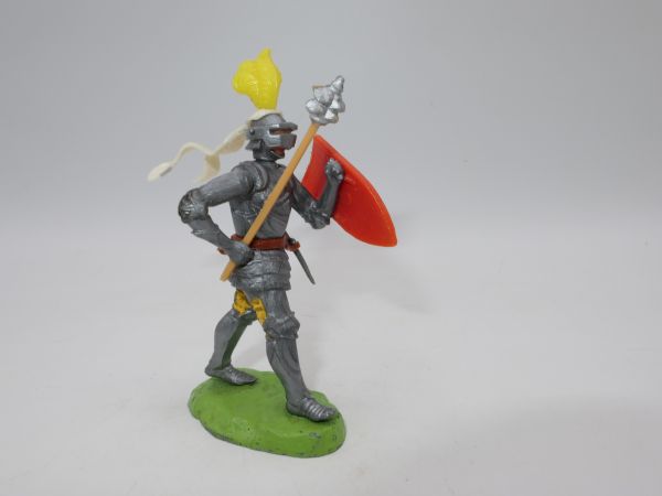 Elastolin 7 cm Knight walking with mace + shield