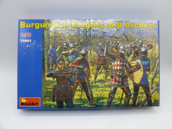 MiniArt 1:72 Burgundian Knights and Archers, No. 72001 - orig. packaging, parts on cast