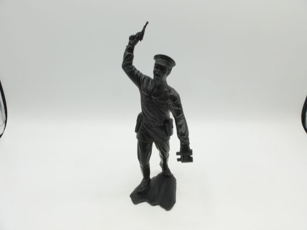 Offizier mit Fernglas + Pistole, ähnlich Marx (14 cm Größe)