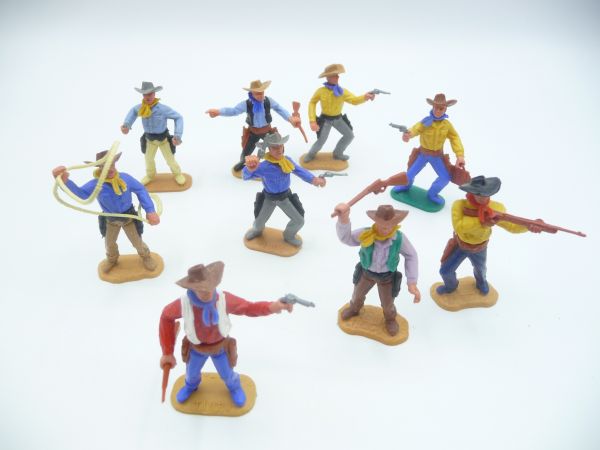 Timpo Toys Set of Cowboys 2nd version (9 figures)
