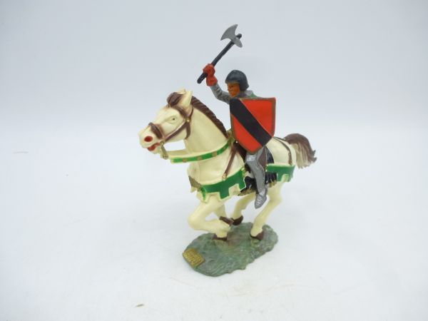 Starlux Knight on horseback with battle axe - early figure