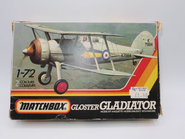 Matchbox Gloster Gladiator, PK 8 - orig. packaging, on cast