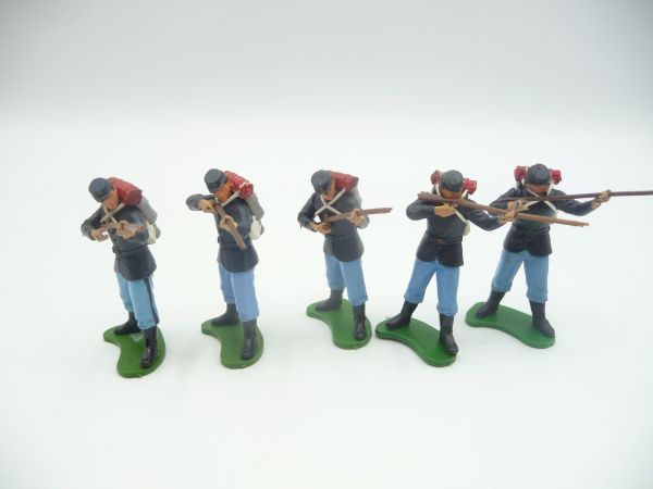 Britains Swoppets 5 Union Army Soldiers standing firing