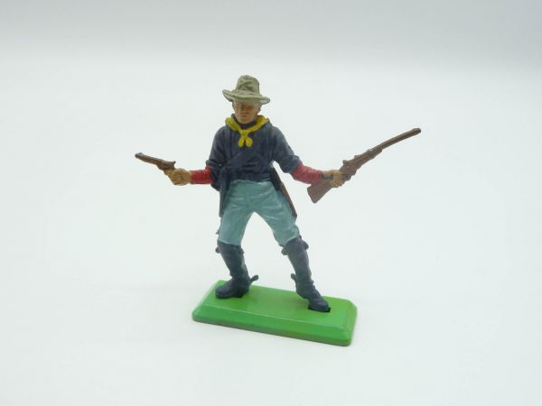 Britains Deetail Soldier 7th Cavalry standing, lateral with rifle + pistol