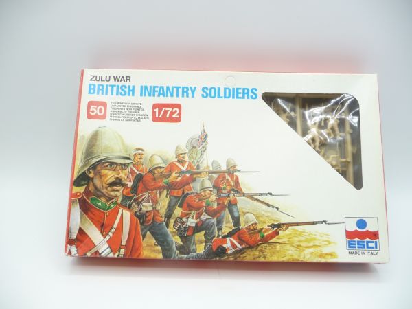 Esci 1:72 British Infantry Soldiers, No. 212 - orig. packaging, parts/figures on cast