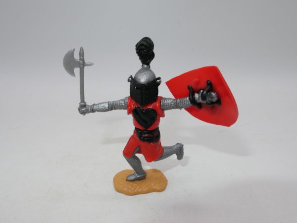 Timpo Toys Visor knight running, red/black - shield loops ok