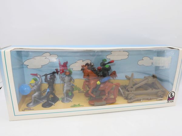W. Germany / Jean Blister box with knights + slingshot team - orig. packaging