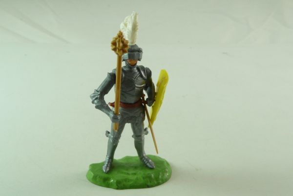 Elastolin Knight with mace and shield - yellow