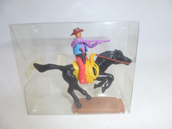 Plasty Cowboy zu Pferd mit festem Gewehr - OVP