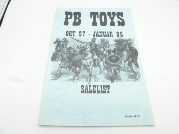 PB Toys Preisliste / Salelist Oktober-Januar 1998