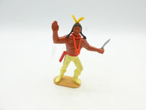 Timpo Toys Indian 3rd version standing with knife, saluting