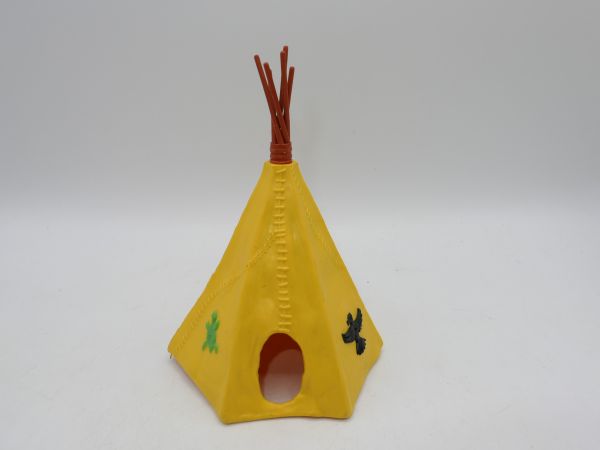 Timpo Toys Tent / tipi, 2-piece, yellow/variant (neon green turtle, black eagle)